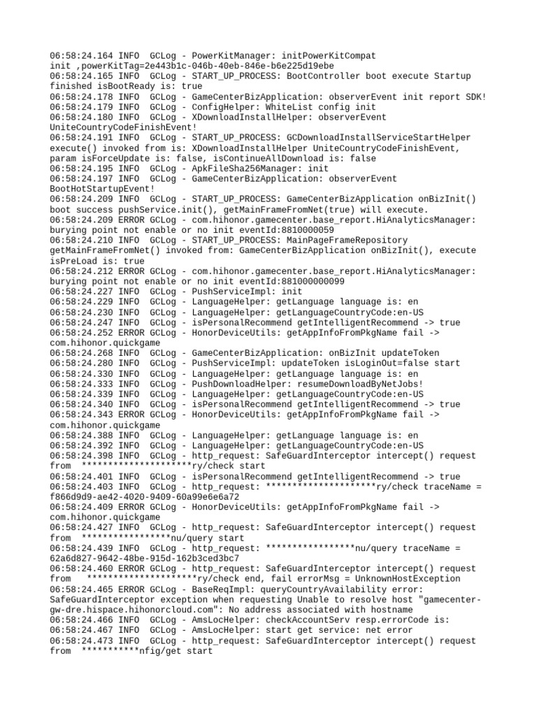 GameCenter Startup Log Analysis | PDF | Hypertext Transfer Protocol ...