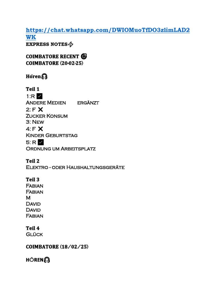 A2 German Handwritten Full Notes. Auf. Nach. Deuyschland | PDF