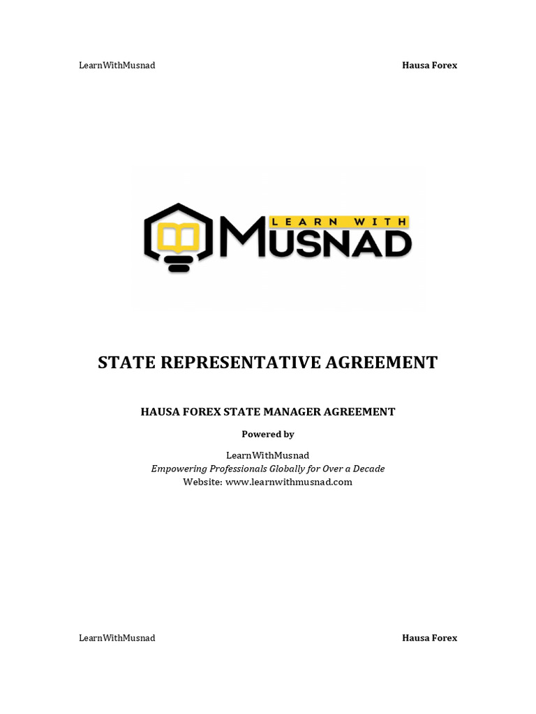 Hausa Forex State Manager Agreement | PDF | Foreign Exchange Market ...