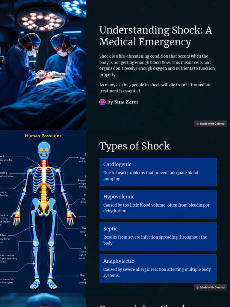 Types and First Aid for Shock | PDF | Shock (Circulatory) | Medicine