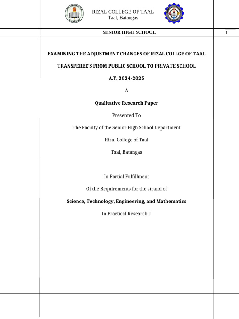Template in Research With Chapter | PDF
