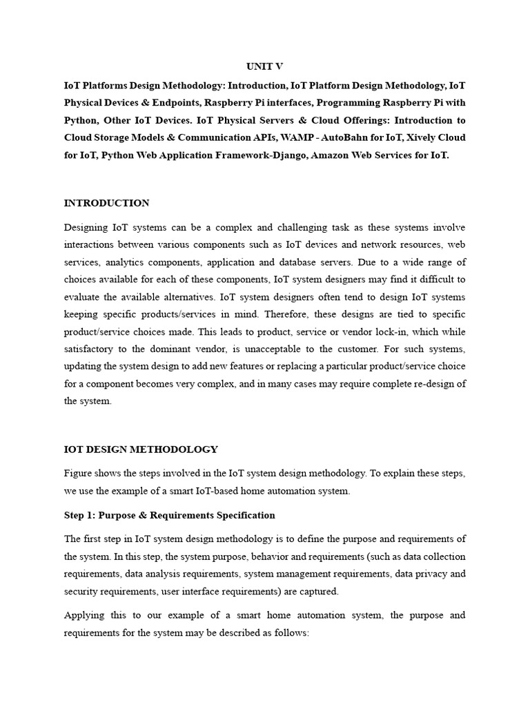 IoT System Design Methodology Guide | PDF | Internet Of Things ...