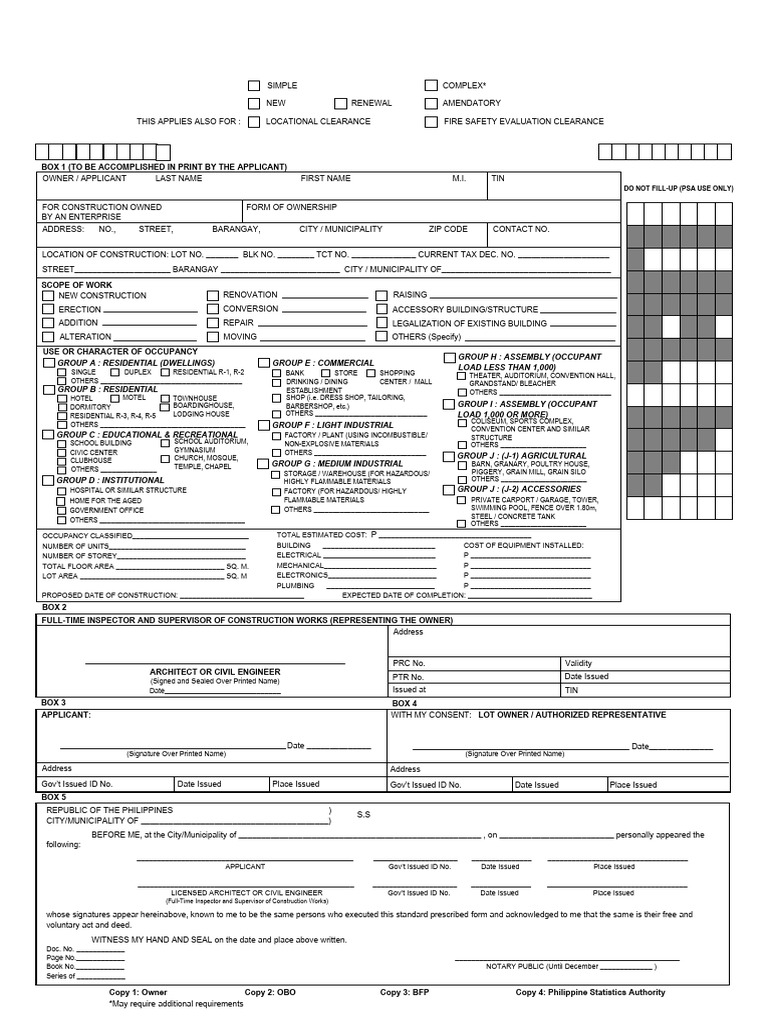 2022 Unified Application For BLDG Permit | PDF