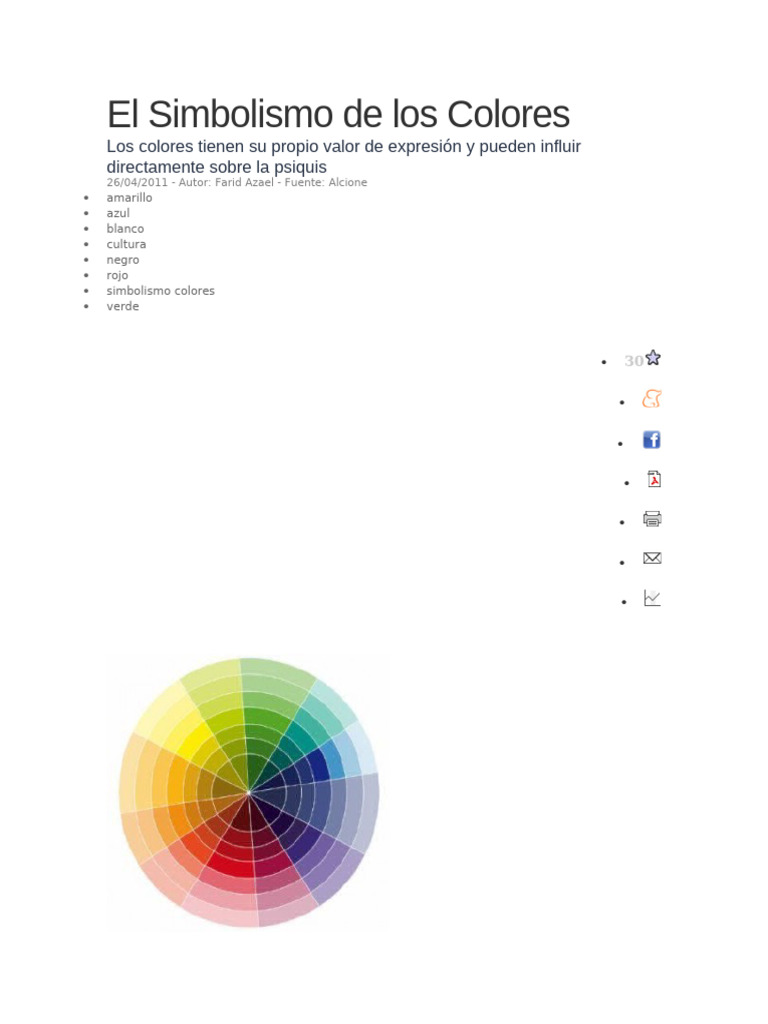 Simbolismo de los Colores en la Cultura | PDF | Color | Amor