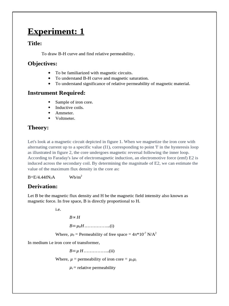 Arbin Machine Lab 1 | PDF | Inductor | Transformer