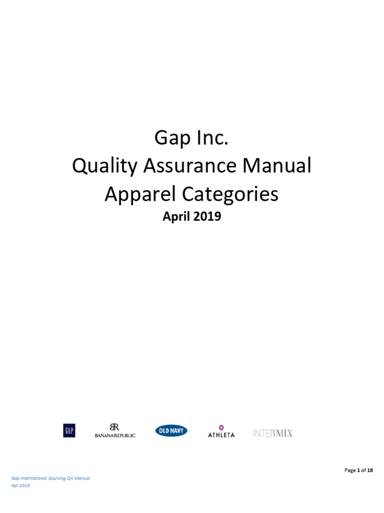 01 QA Manual Apr 2019 | PDF | Quality Assurance | Audit