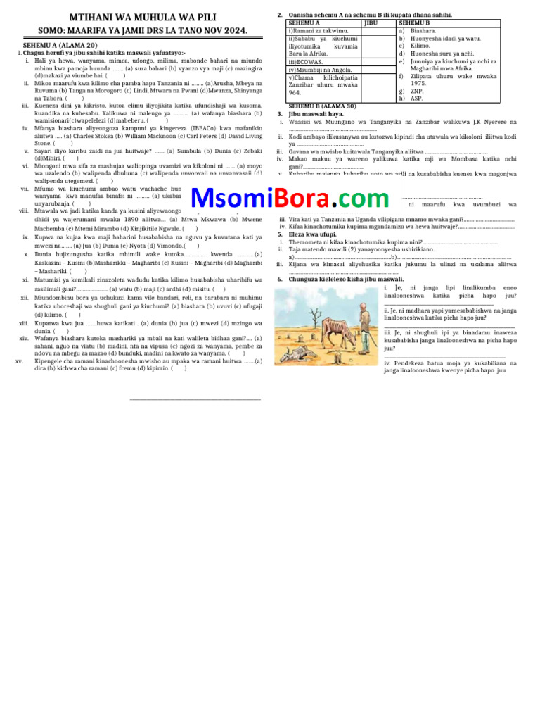 Maarifa Ya Jamii | PDF