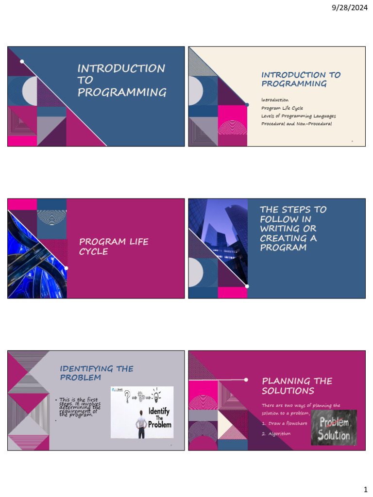 Introduction to Programming Basics | PDF | Computer Programming ...