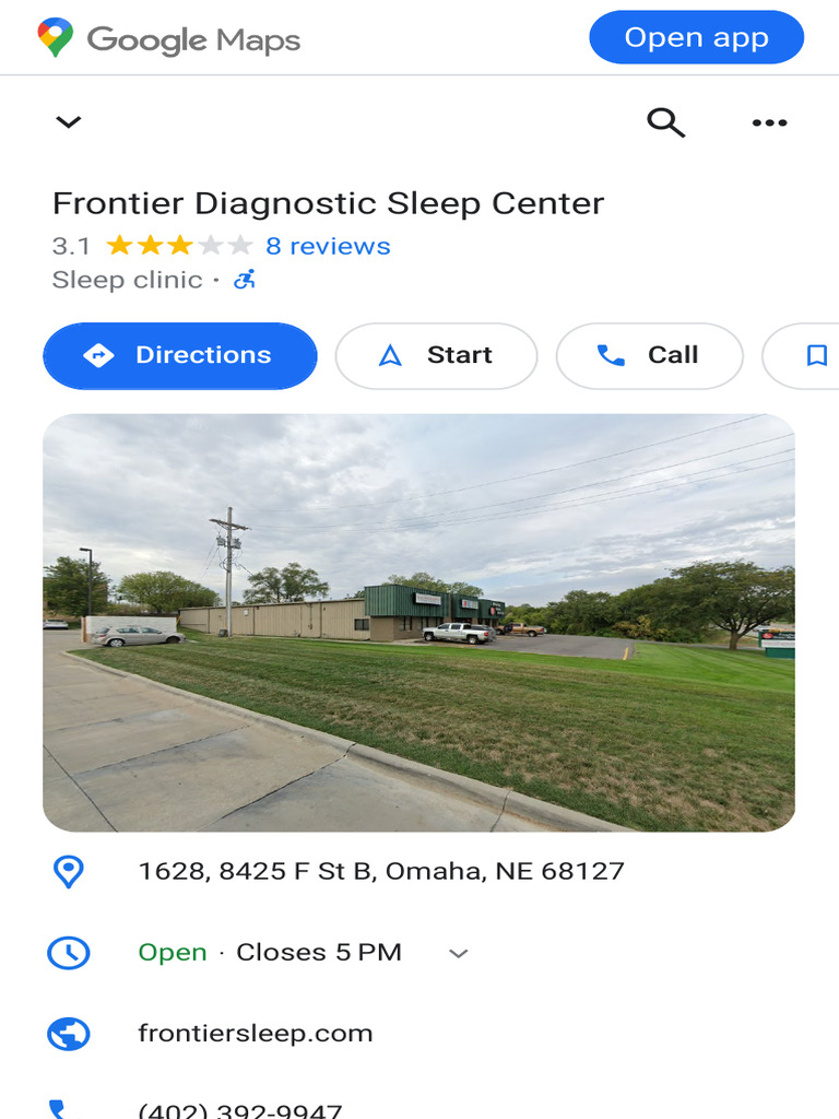 Frontier Diagnostic Sleep Center - Google Maps | PDF