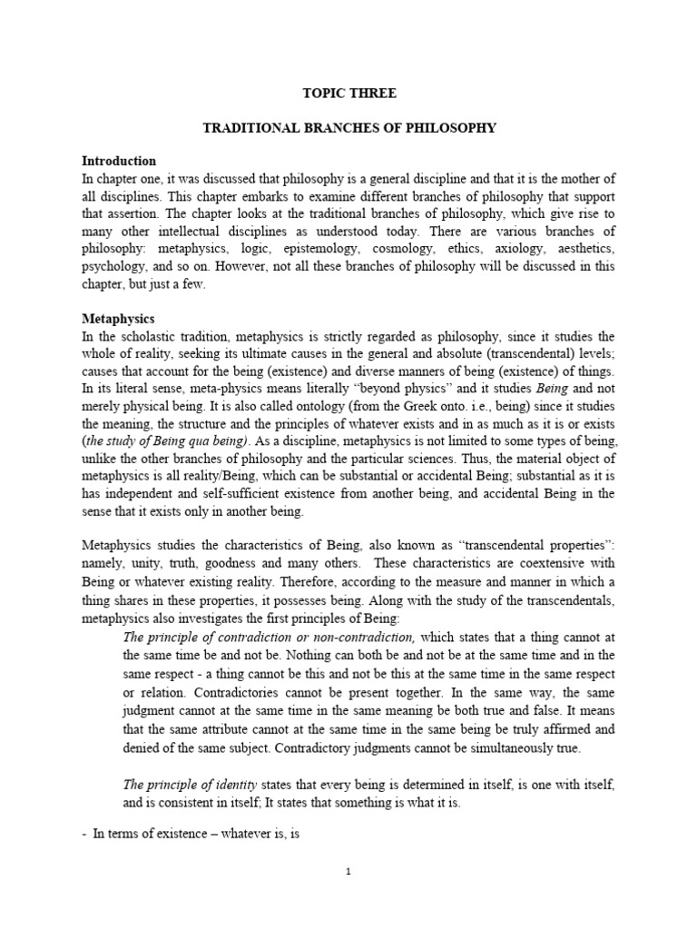 Week 4 and 5 Branches of Philosophy | PDF | Thought | Argument