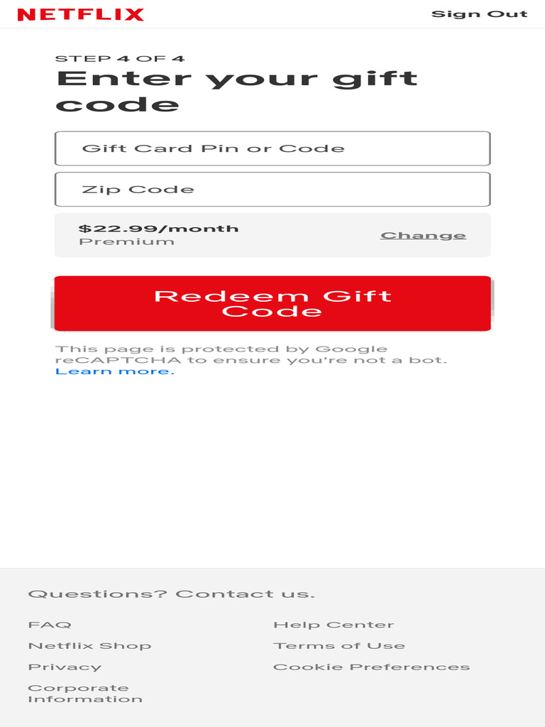 Redeem Netflix Gift Card Code | PDF