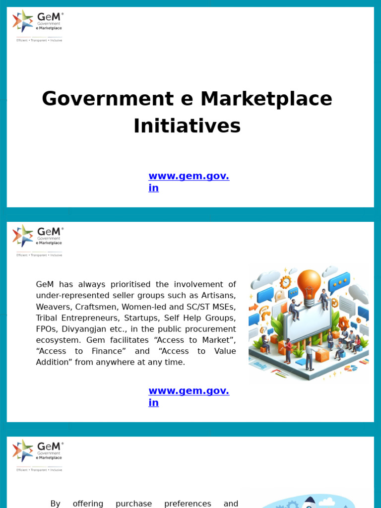 Government e Marketplace Initiatives | PDF | Economies | Business