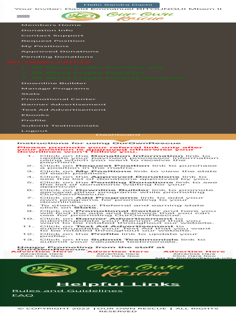 OurOwnRescue Info | PDF | World Wide Web | Internet & Web