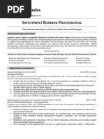 Director Investment Banking in NYC NY Resume Pascal Kabemba