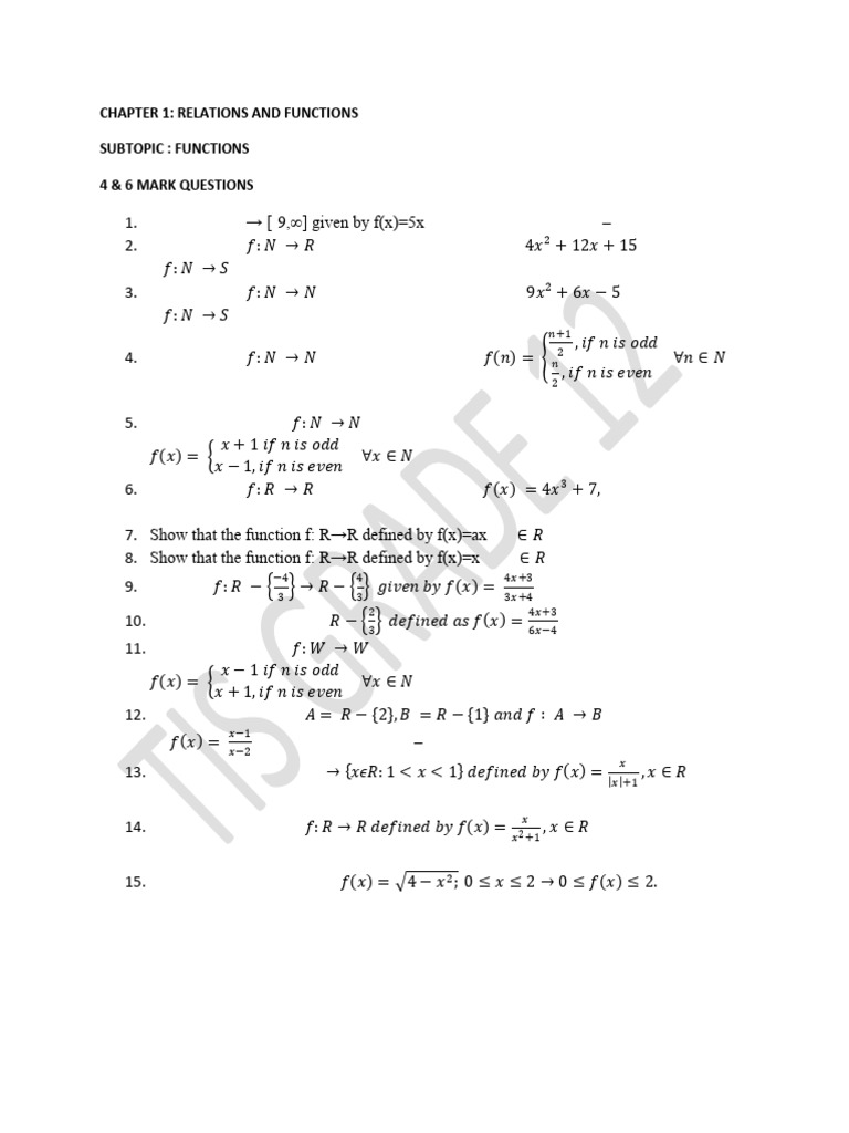Chapter 1 Functions Tis Pdf Mathematical Concepts Functions And