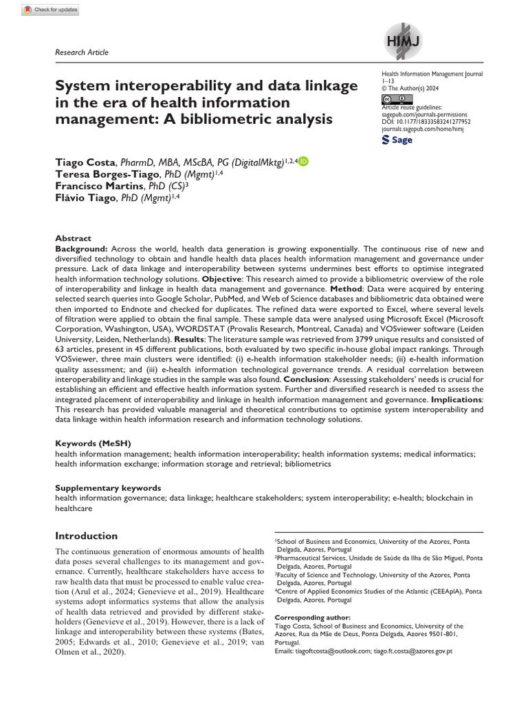Interoperability in Health Data Management | PDF | Health Informatics ...