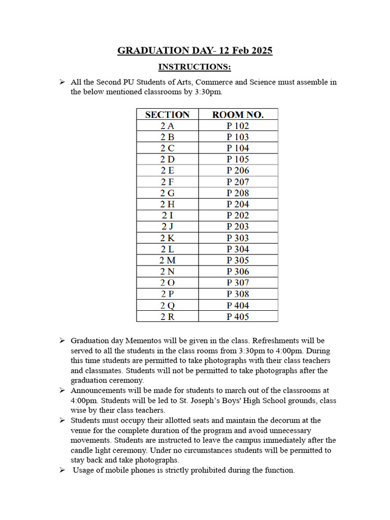 GRADUATION DAY-Students | PDF