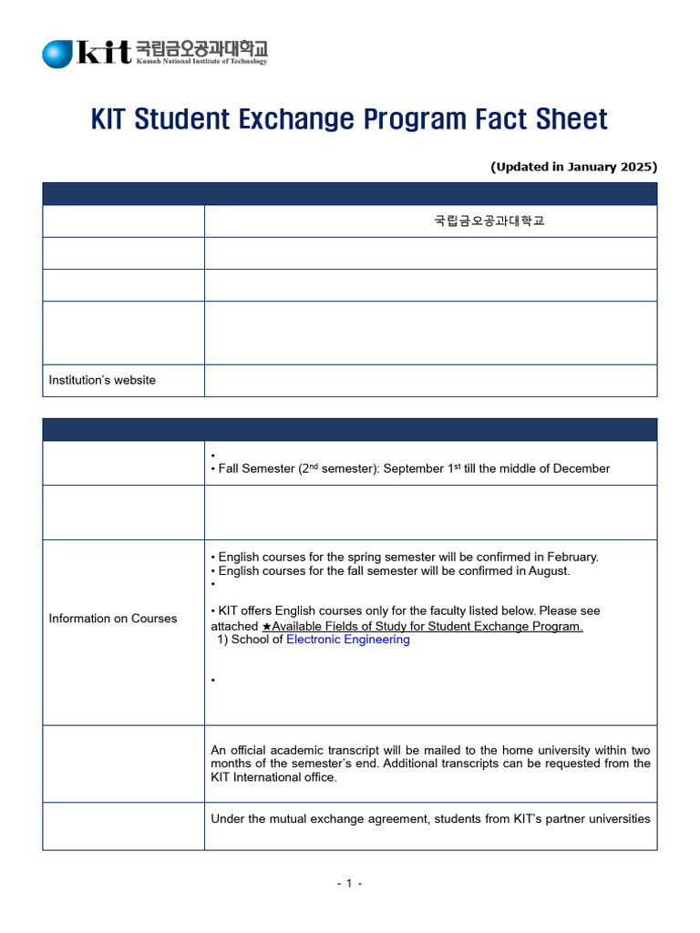 KIT Student Exchange at Kumoh University | PDF | Dormitory