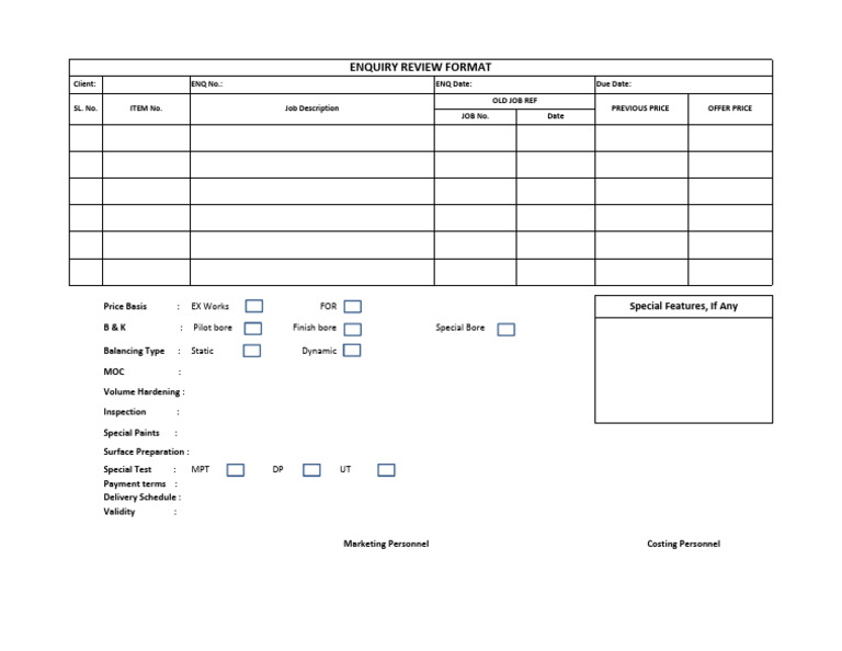 Client Job Quotation Template | PDF
