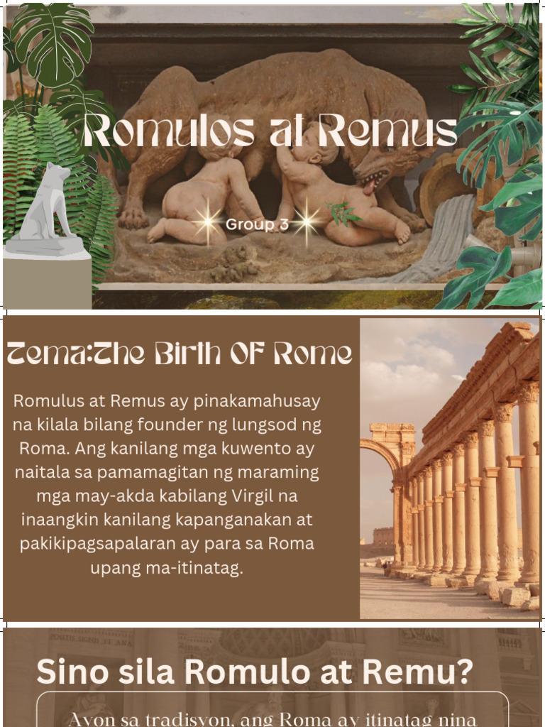 Romulos at Remus: Group 3 | PDF