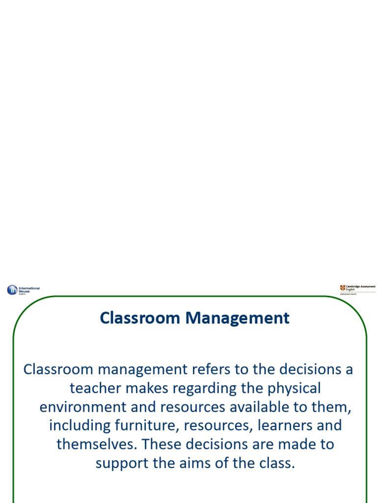 Effective Classroom Management Strategies | PDF | Classroom Management ...