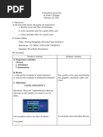 Cause and Effect Detailed Lesson Plan | PDF | Causality | Grammatical Tense