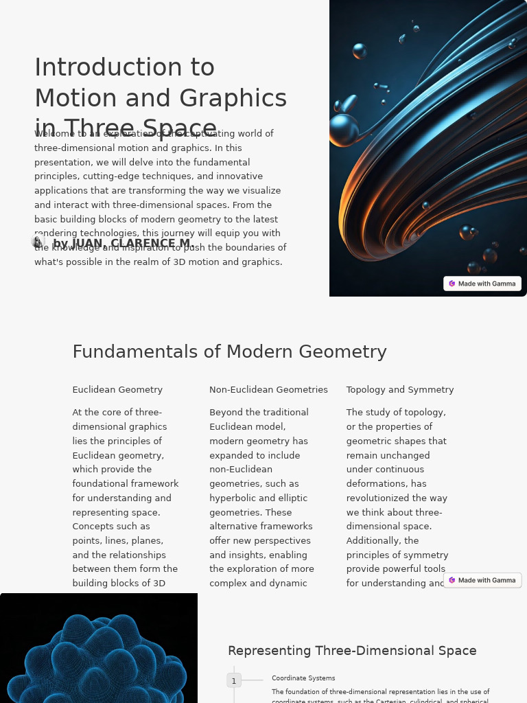 3D Motion and Graphics Overview | PDF | Rendering (Computer Graphics ...