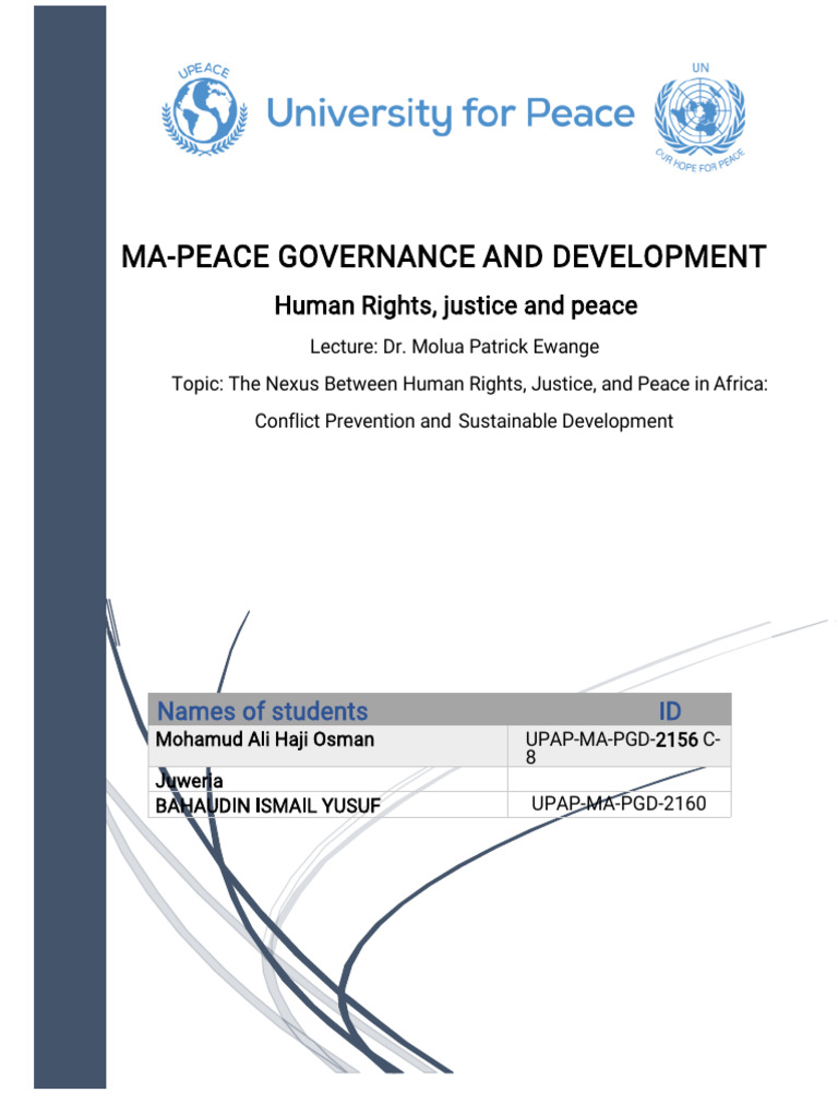 Human Right Assignment Upeace Druft | PDF | Human Rights | Governance