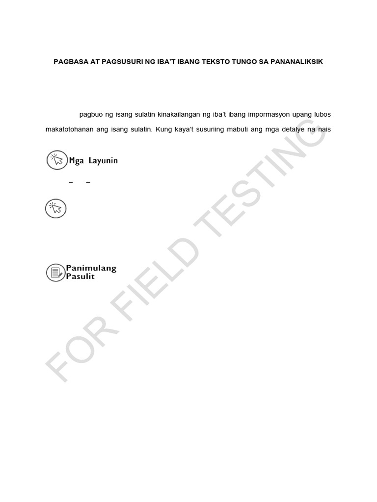 Pagbasa q3 Week 4a | PDF