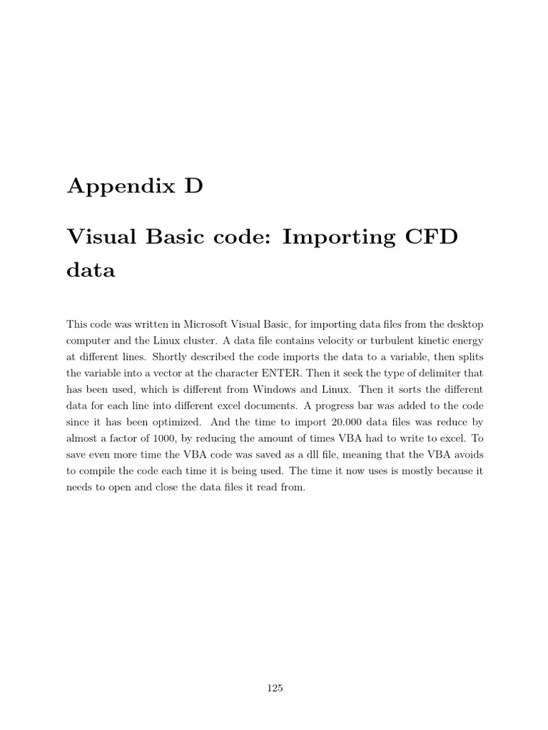 CFD代码 | PDF | Microsoft Excel | Visual Basic For Applications