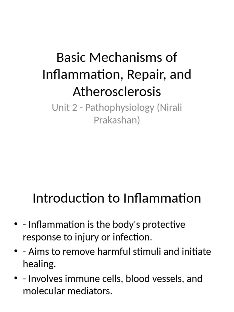 Inflammation and Atherosclerosis Explained | PDF