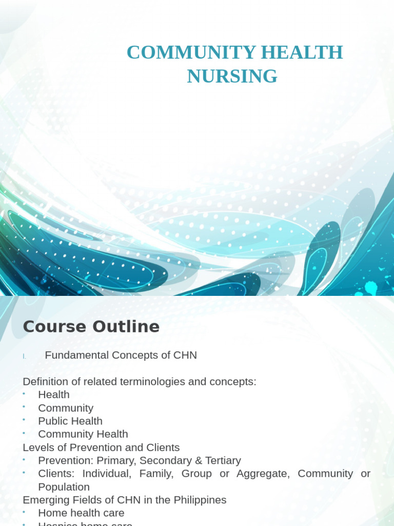 Community Health Nursing Course Outline | PDF | Infant Mortality ...