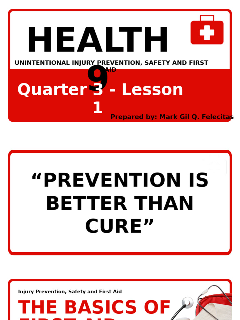Health 9 - Lesson 1 | PDF | First Aid | Human Diseases And Disorders