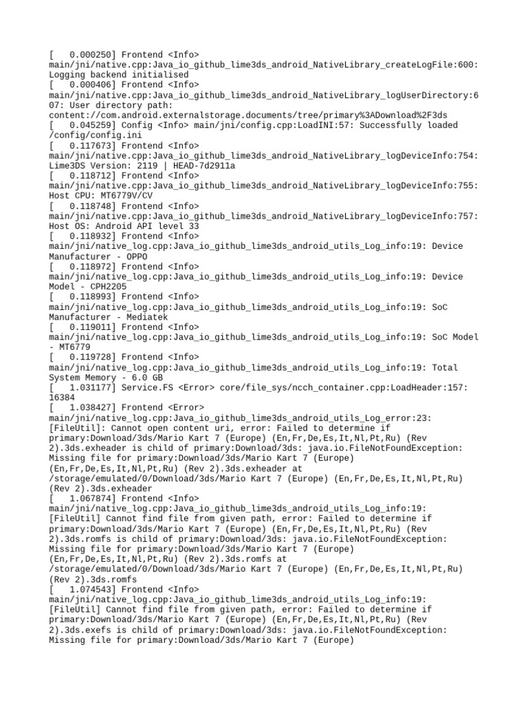 Lime3ds Log | PDF | Computing | Computer Architecture