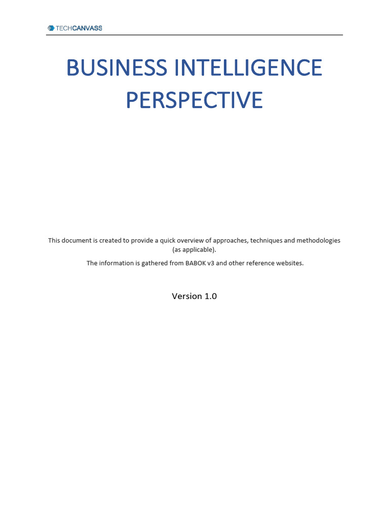 Business Intelligence Overview Guide | PDF | Predictive Analytics ...