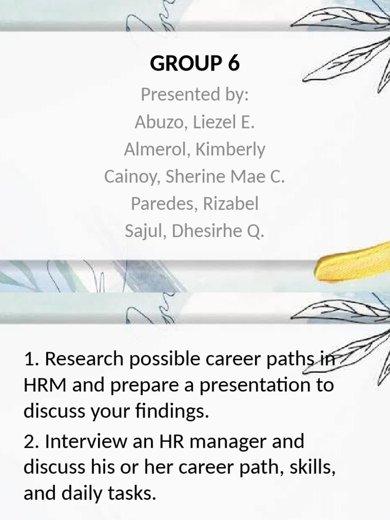 Career Paths in Human Resource Management | PDF