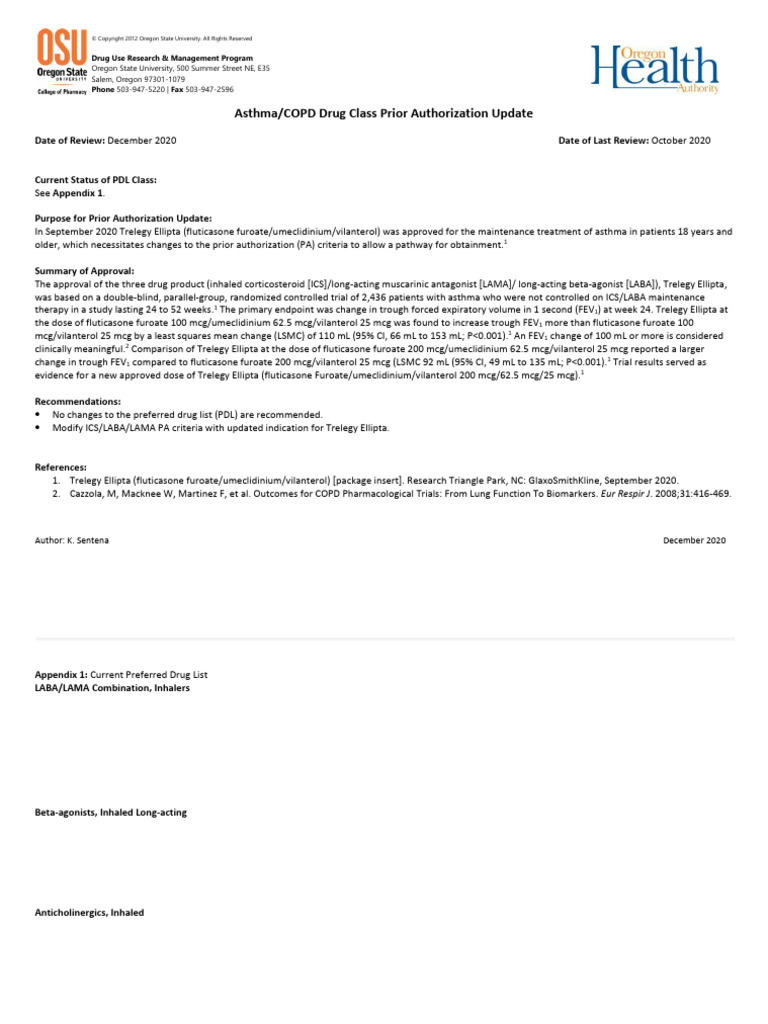 LABA-LAMA-ICS_PAUpdate | PDF | Medical Treatments | Clinical Medicine