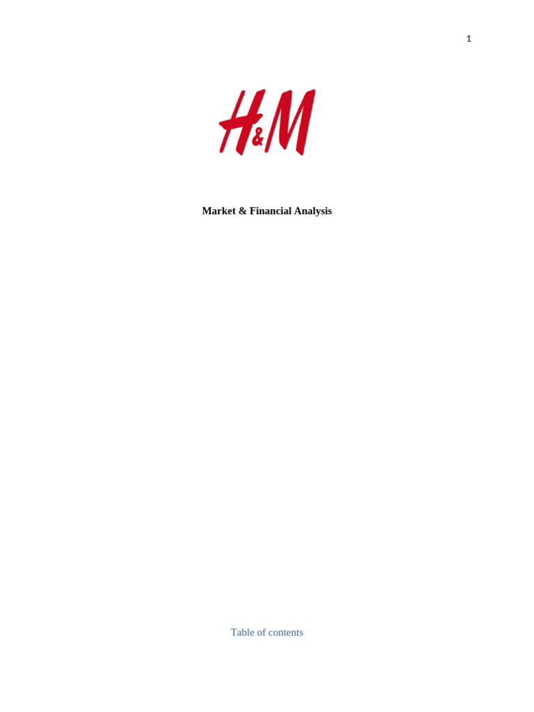 H&M Market and Financial Overview | PDF | Brand | Market Segmentation