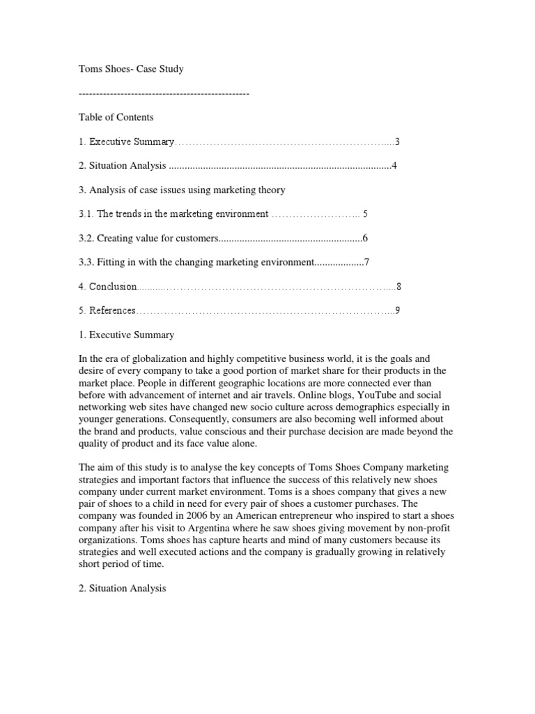Toms Shoes Pdf Brand Strategic Management