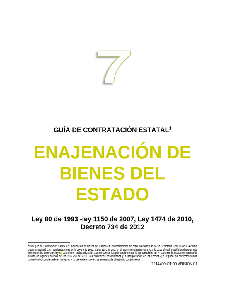 7 Guia de Contratacion Estatal Enajenacion de Bienes Del Estado | PDF ...