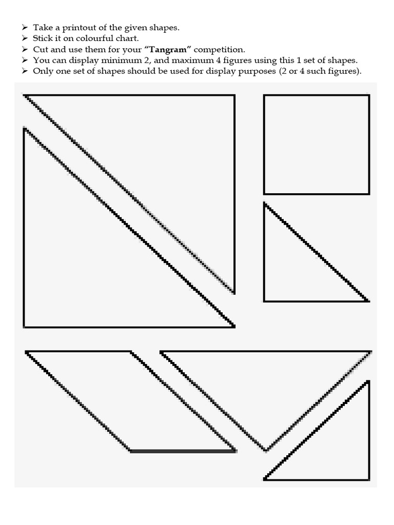 Tangram Competition Shape Instructions | PDF