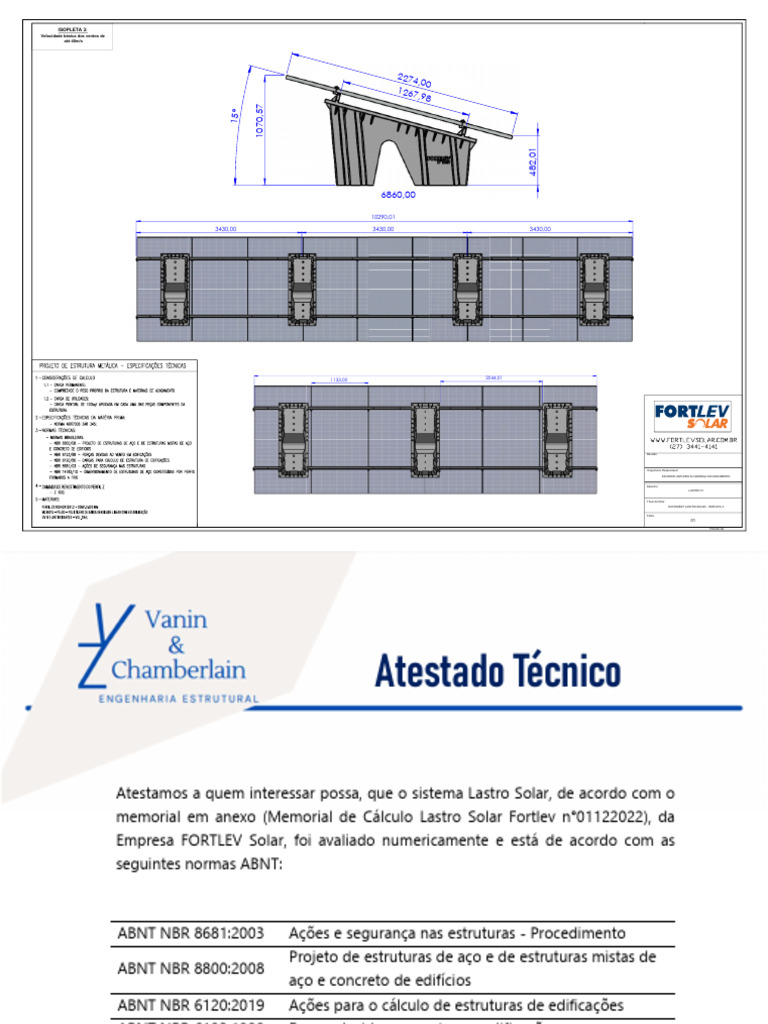 Datasheet Lastro Solar Fortlev | PDF