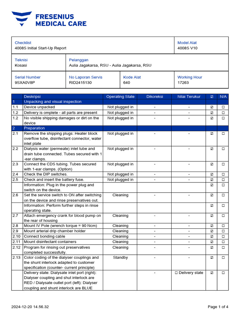 Installation Checklist | PDF | Blood | Mains Electricity