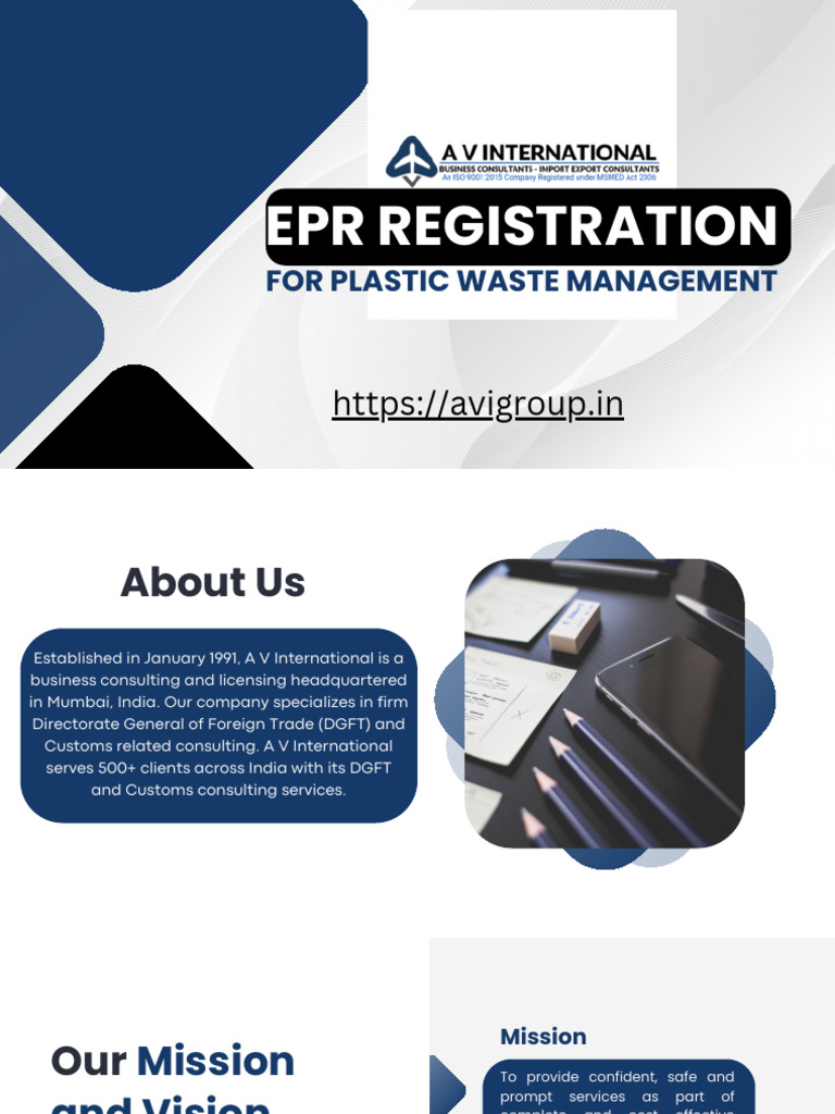 Epr Registration Certificate Comply With Plastic Waste Management