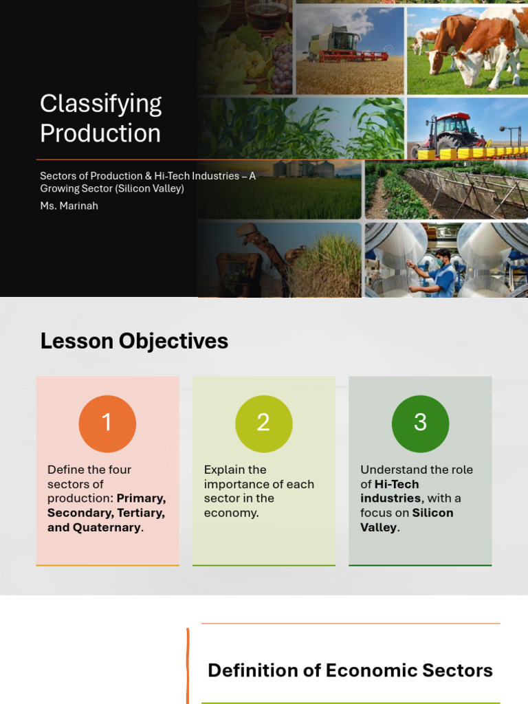 Understanding Economic Production Sectors | PDF | Tertiary Sector Of ...