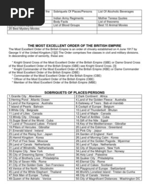 General Information Order Of The British Empire Mother - 