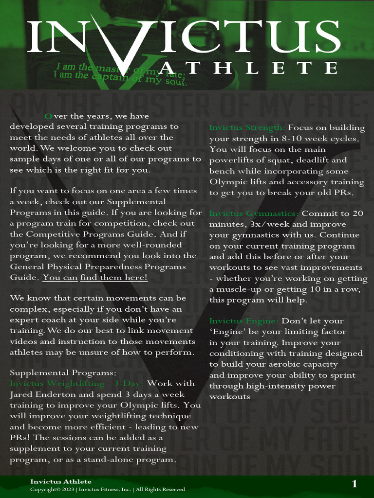 Supplemental Sample Programming Guide-2023 | PDF | Strength Training ...