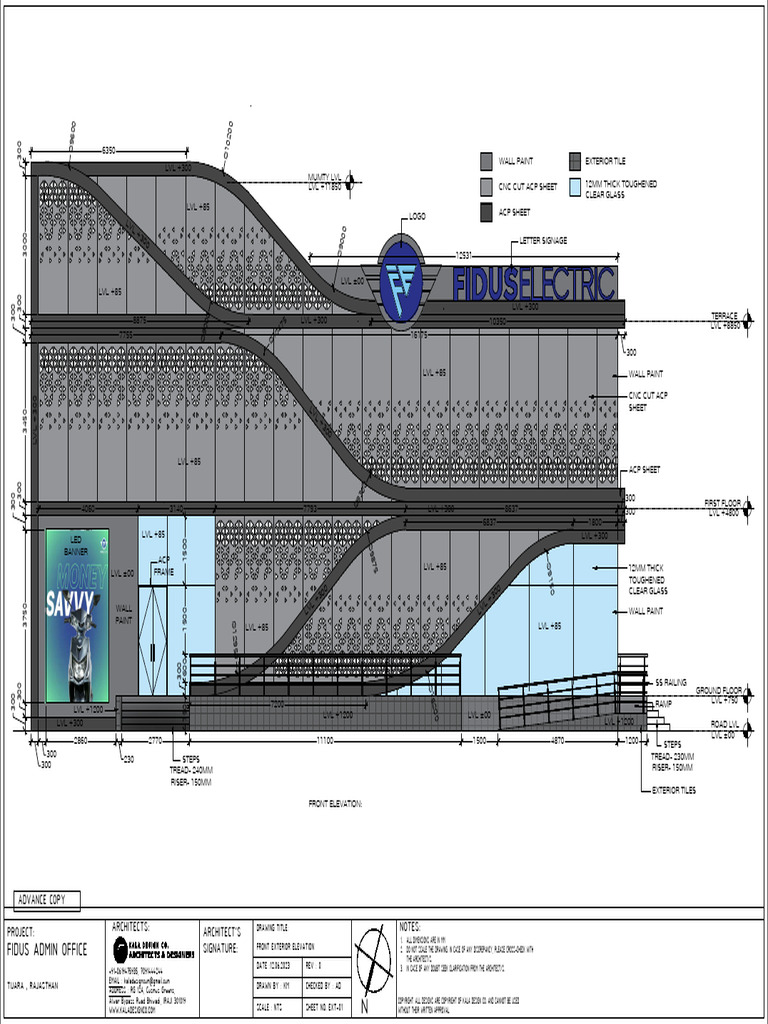 Ext-01, Front Exterior Elevation-2 | PDF | Architectural Elements ...