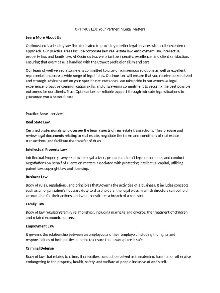 Website Content | PDF | Consultant | Lawyer