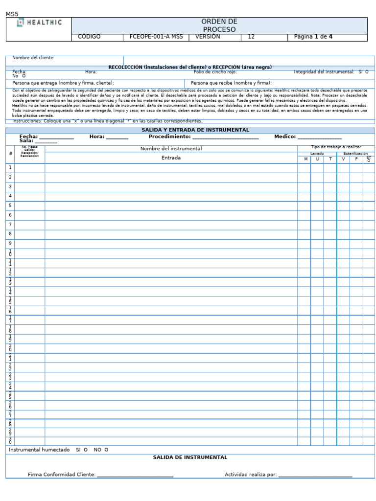 Formato de Orden de Proceso 12 SALTILLO | PDF